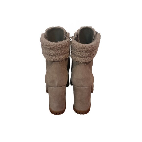 Gianni Bini Sight See Suede Shearling Lug Sole Hiker Platform Booties - Picture 8 of 9